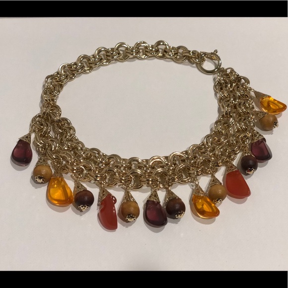 Honey Amber Choker Necklace - Picture 7 of 7